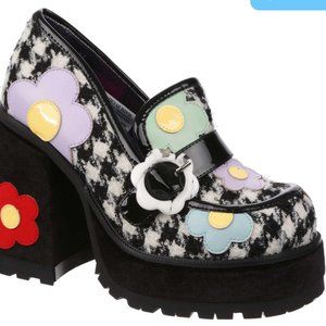 NEW Irregular Choice Floral Checked Houndstooth Your Answer Do Platforms